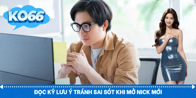 Đọc kỹ lưu ý tránh sai sót khi mở nick mới