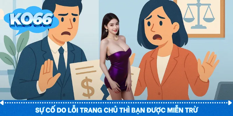 Sự cố do lỗi trang chủ thì bạn được miễn trừ